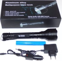 3448_Torche Metal 30cm + Zoom + SOS + Flash Autodefense + Accessoires